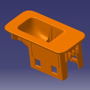 قاب کلید شیشه بالابر تکی