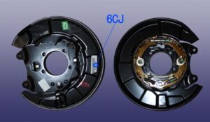 مجموعه طبق ترمز چرخ عقب راست - ام وی ام X33